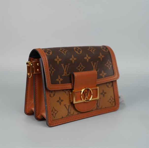 Túi LV Dauphine hoa nâu FL0221 sz19 KG+