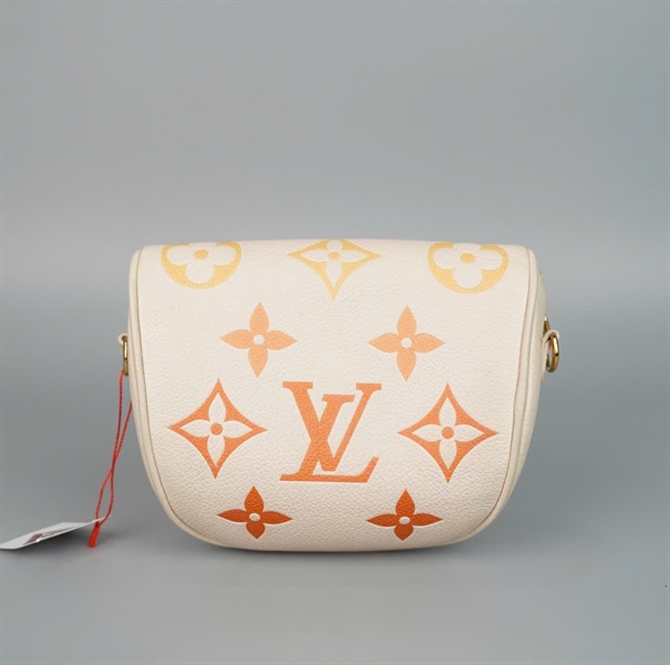 Túi LV bumbag hoa vàng nền nude 2 stap sz17 (BQ) KG+