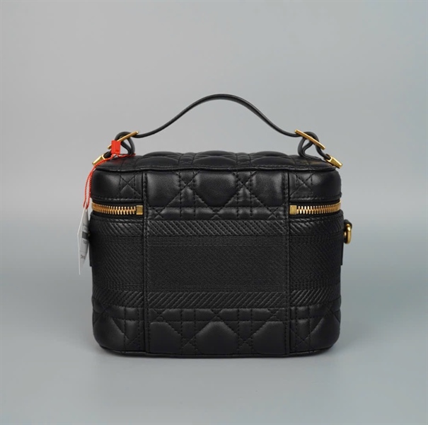 Túi Dior Vanity đen ̣23-BO-9241 sz17 +