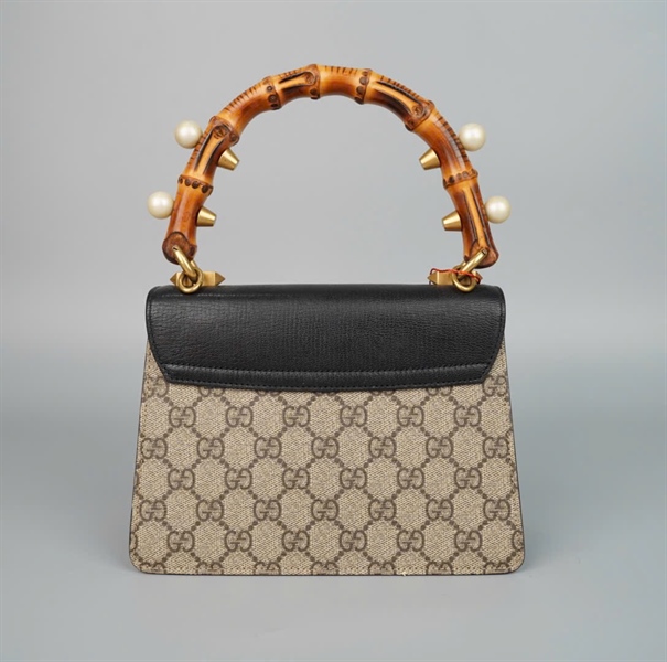 Túi GG handle xám đầu cáo (498879) sz20 (BQ) KG+