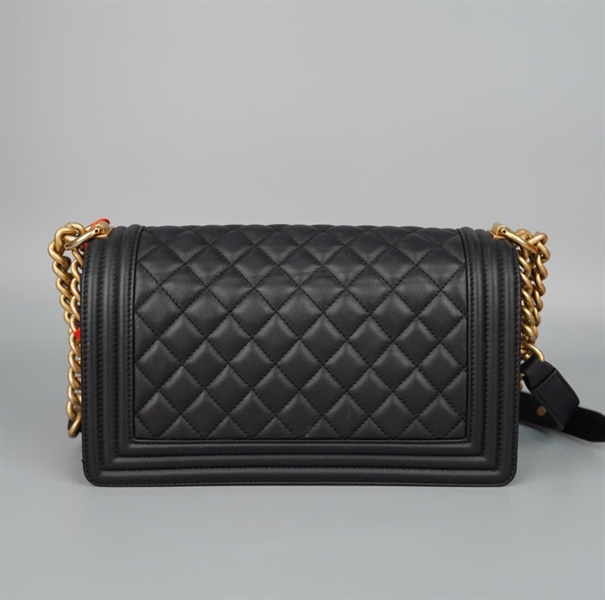 Túi Chanel Boy đen (T2H0U05) sz25 (BQ) KG+