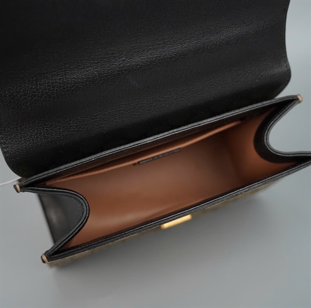 Túi GG handle xám đầu cáo (498879) sz20 (BQ) KG+