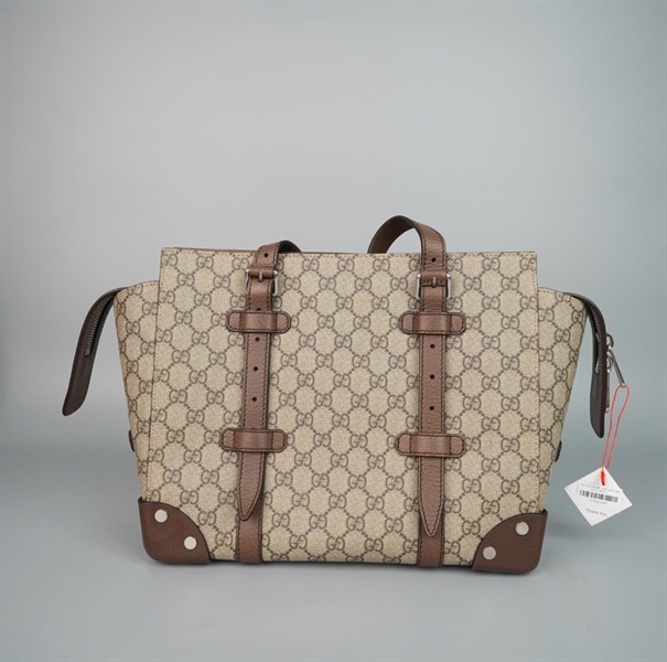 Túi GG Handle xám góc nâu sz31 (PN) +