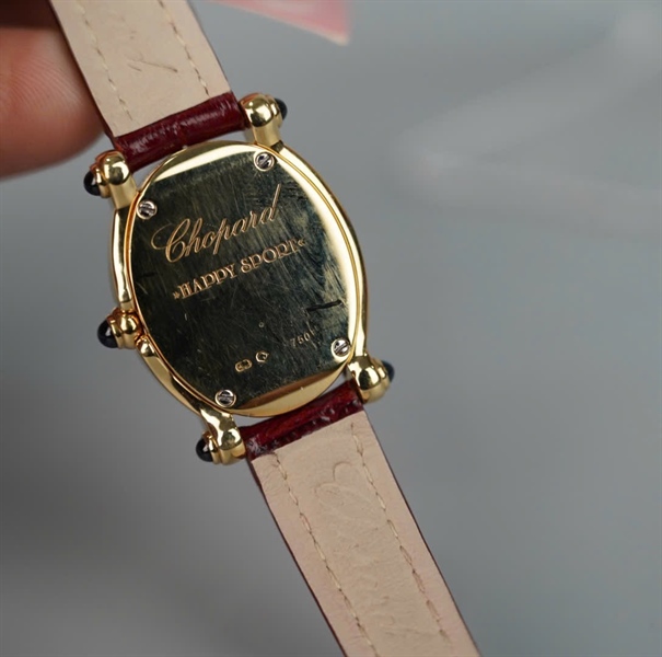 Đồng hồ Chopard mặt oval quai nâu đỏ (1357937) (HC) +