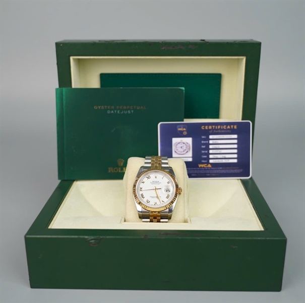 Đồng hồ Rolex mặt tròn quai thép vàng (code 116233) +