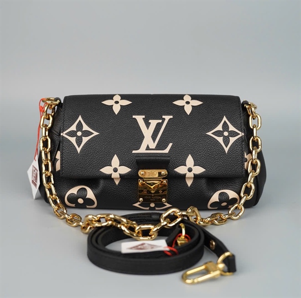 Túi LV hoa trắng nền đen da bê sz24 (BQ) KG+