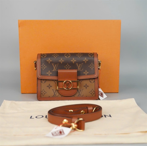 Túi LV Dauphine hoa nâu FL0221 sz19 KG+