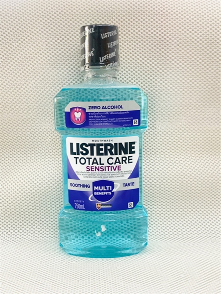 LISTERINE TOTAL CARE SENSITIVE ZERO ALCOHOL Nước súc miệng không cồn giúp bảo vệ khoang miệng giảm ê buốt cho răng nhạy cảm 750ml