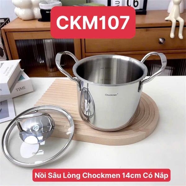 S350 - C107 Nồi Canh Sâu Lòng Chockmen 14cm Kèm Nắp CKM-ZQ3L14T [T12]