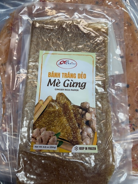 Bánh Tráng Dẻo Mè Gừng