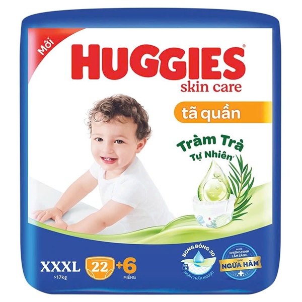 Tã Quần Huggies Tràm trà 3XL 22 Miếng