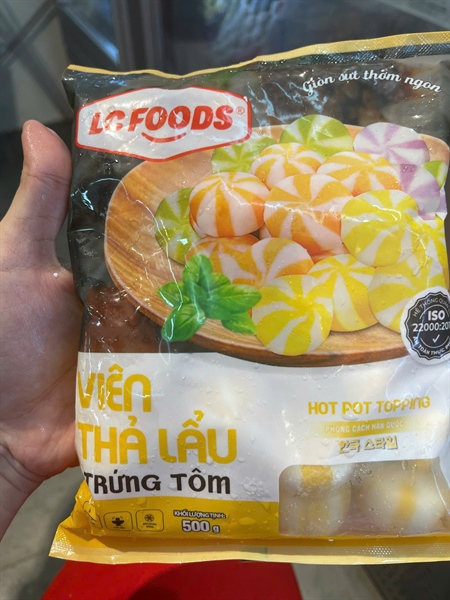 LC viên thả lẩu trứng tôm 500g - Shrimp egg hot pot balls