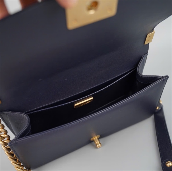 Túi Chanel Boy xanh đen da trăn (26571329) sz25 (HC) +
