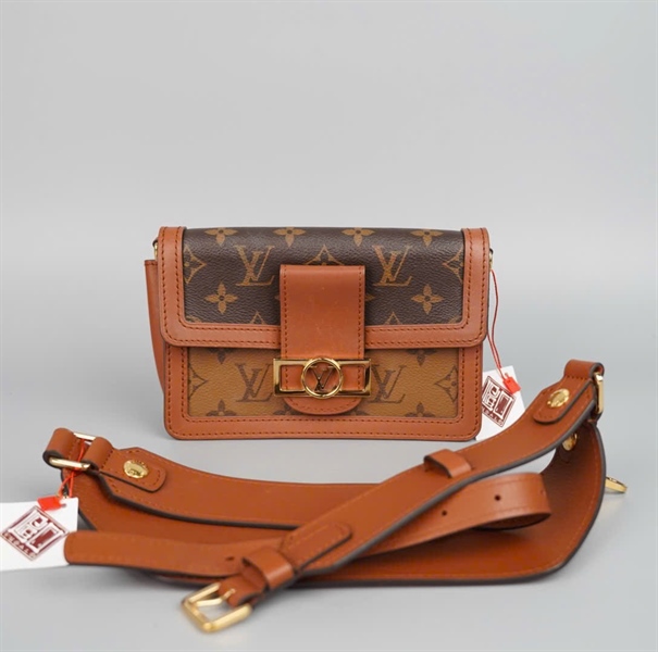 Túi LV Dauphine hoa nâu (AA1149) sz18 (HC) +