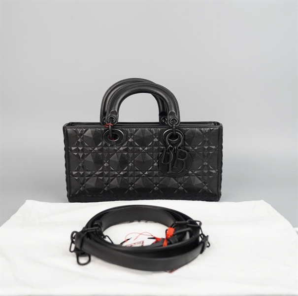 Túi Dior Joy đen kim cương (18-MA-0252) 2 strap sz26 (HC) +