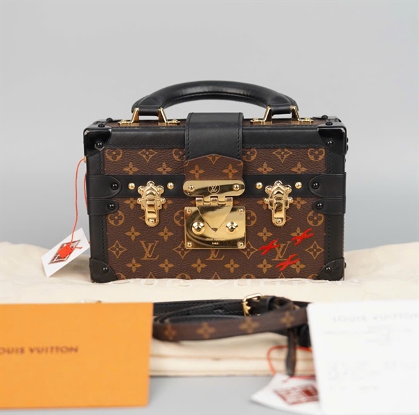 Túi LV Trunk hoa nâu có quai cầm sz20 ( HC) +