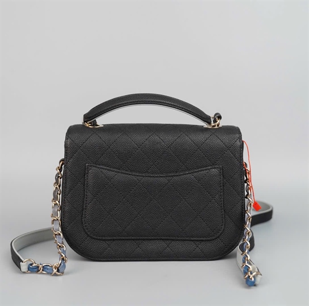 Túi Chanel đen logo quấn chỉ (25206890) sz19 (HC) +