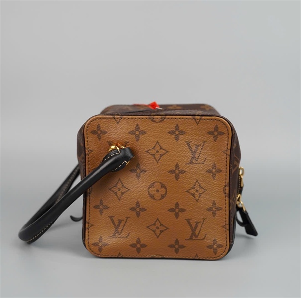 Túi LV ô vuông hoa nâu 2 strap (FL0188) sz14 (HC) +