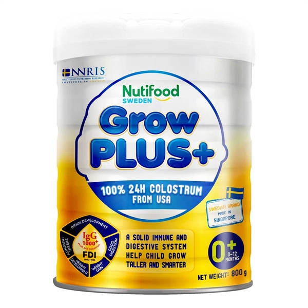 Sữa bột Nutifood GrowPlus+ vàng( sữa non) 800g 0+ 0-12m