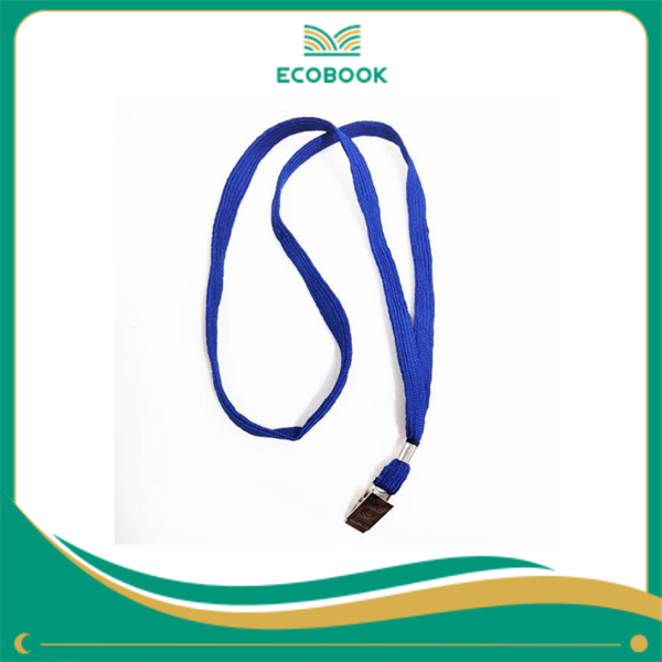 Dây dù đeo bảng tên kẹp sắt màu dương Dây dù đeo bảng tên kẹp sắt màu dương