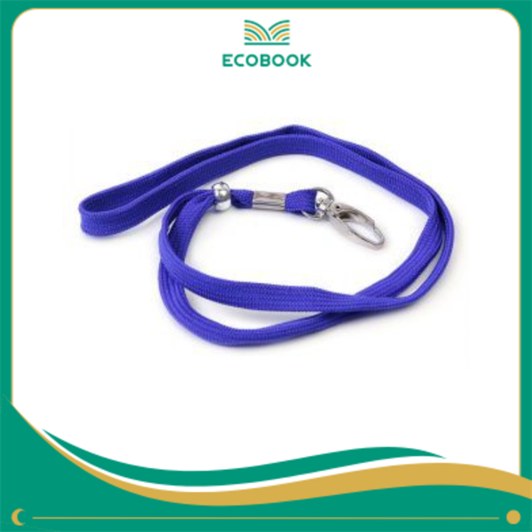 Dây dù đeo bảng tên móc xoay màu dương Dây dù đeo bảng tên móc xoay màu dương