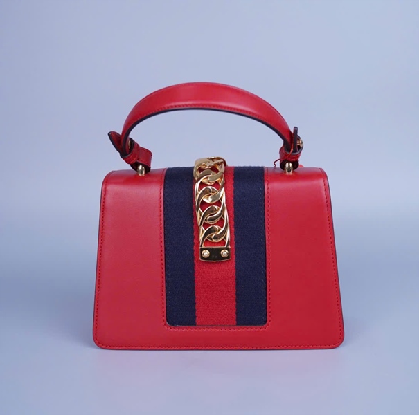 Túi GG Sylvie đỏ (G026475215) sz18 (PN) +