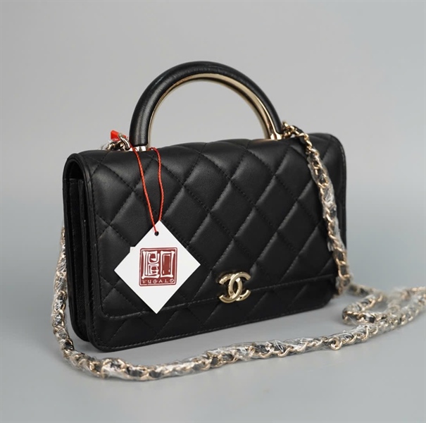 Túi Chanel Handle đen (N8J3GKJG) sz19 (HC) +