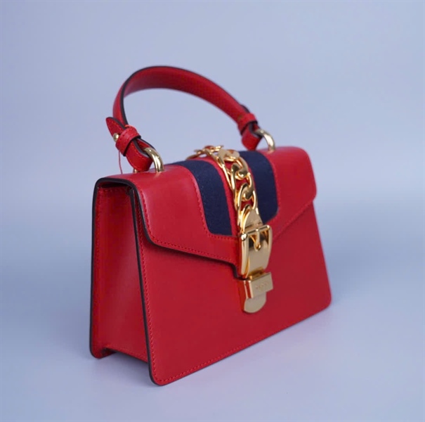 Túi GG Sylvie đỏ (G026475215) sz18 (PN) +