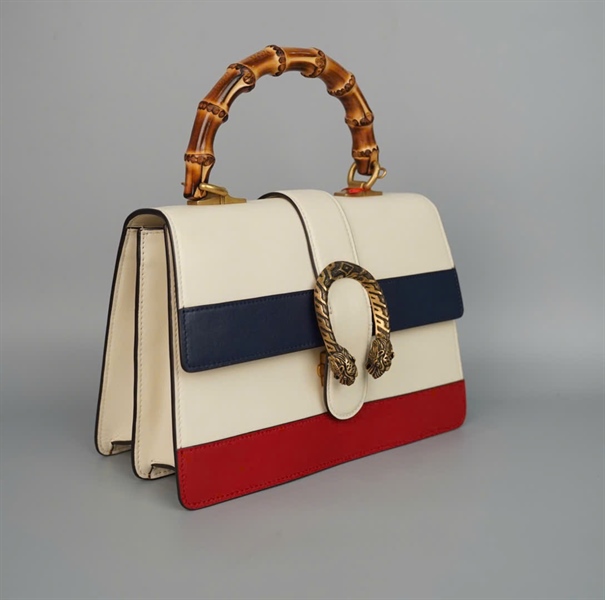 Túi GG Dionysus trắng sọc xanh đỏ (525040) sz24 KG +