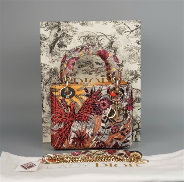 Túi Dior Lady hình phượng đính cườm (02-MA-1119) szmini (HC) +
