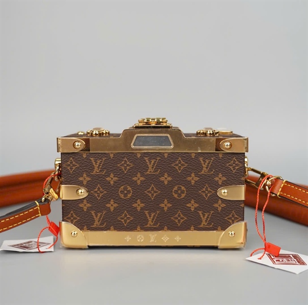 Túi LV Trunk hoa nâu bao da 2 strap sz14 (HC) +