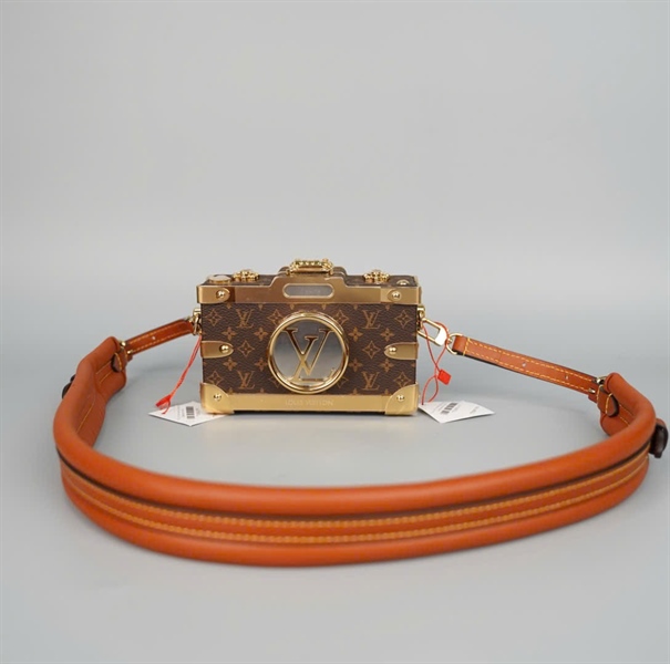 Túi LV Trunk hoa nâu bao da 2 strap sz14 (HC) +