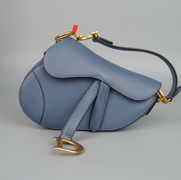 Túi Dior yên ngựa xanh tím 09-MA-0159 (LN) +