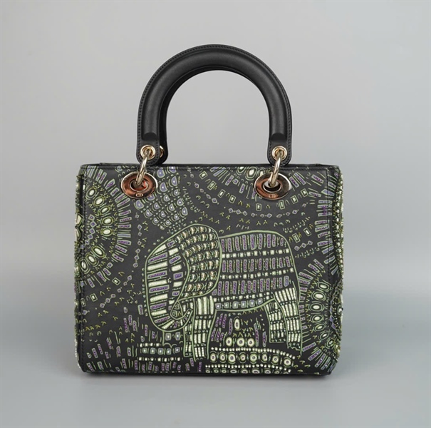 Túi Dior Lady xanh lá đính cườm (04-MA-1109) szM KG +