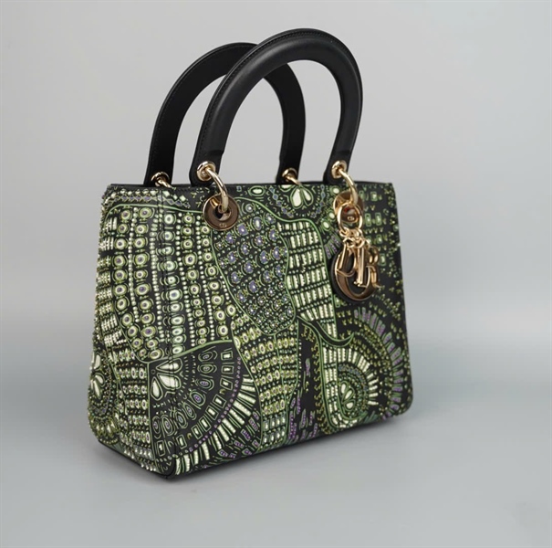 Túi Dior Lady xanh lá đính cườm (04-MA-1109) szM KG +