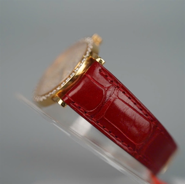 Đồng hồ Vacheron Constantin mặt tròn quai đỏ (629271) sz32 KG+