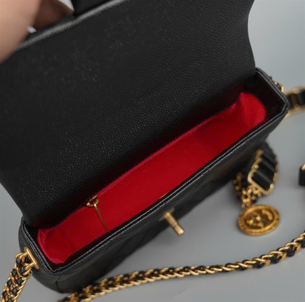 Túi Chanel Classic đen strap bản to (UH7EPN39) sz19 (HC) +