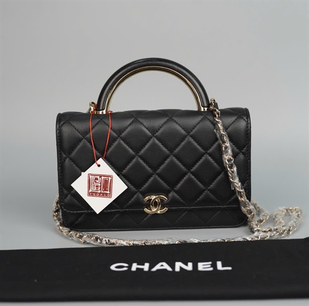 Túi Chanel Handle đen (N8J3GKJG) sz19 (HC) +