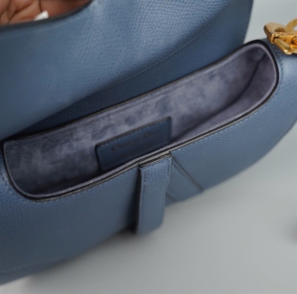 Túi Dior yên ngựa xanh tím 09-MA-0159 (LN) +