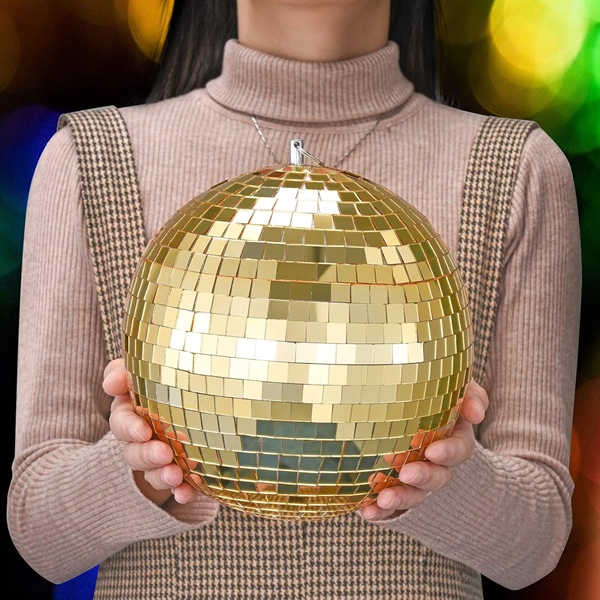 Quả cầu gương Disco 30cm vàng