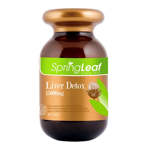 Thực phẩm bảo vệ sức khoẻ Springleaf Liver detox 15000mg,hỗ trợ giúp giải độc và bảo vệ gan,60 viên/lọ