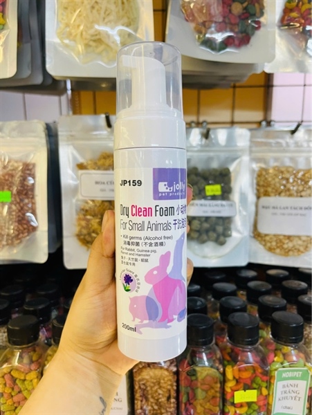 Sữa Tắm Khô Jolly 200ml - Dry Clear Foam Cho Thú Cưng Nhỏ
