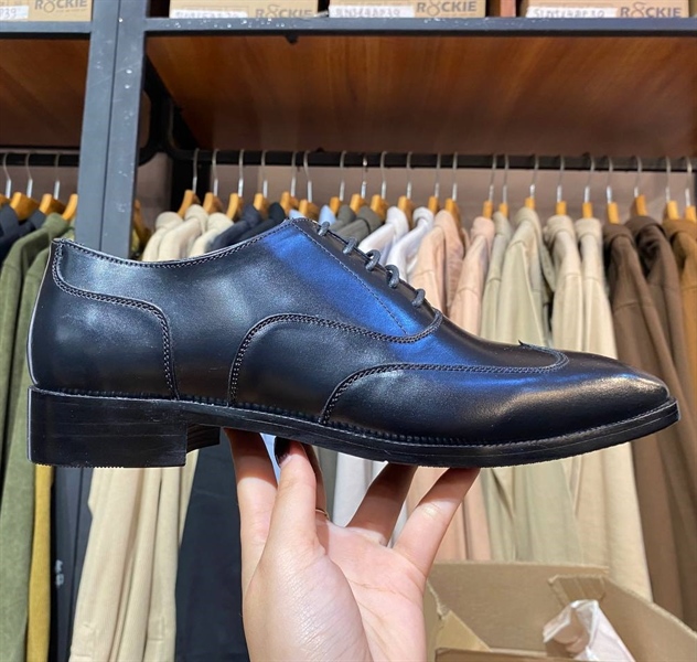 Giày Tây Santoni Nt Oxford Wingtip - Đen Patina 1