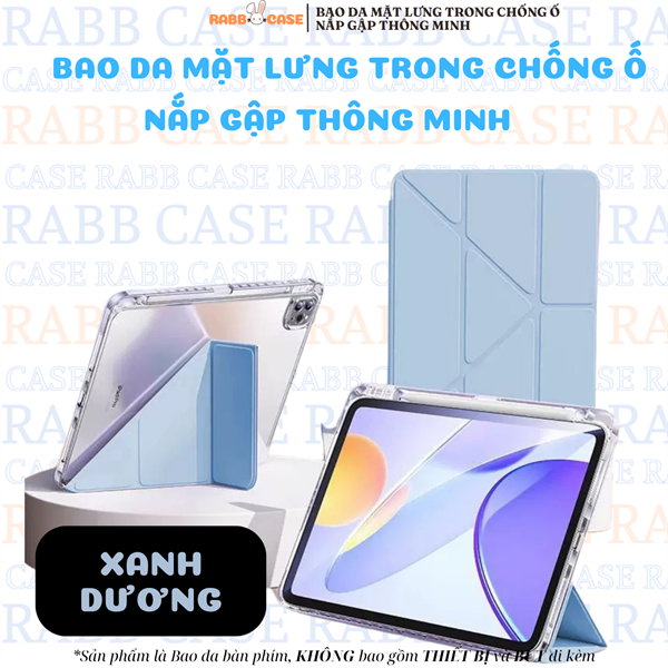 Bao da iPad với mặt lưng Acrylic trong suốt,chống ố, nắp gập chữ Y Mini 6 | Mini 7