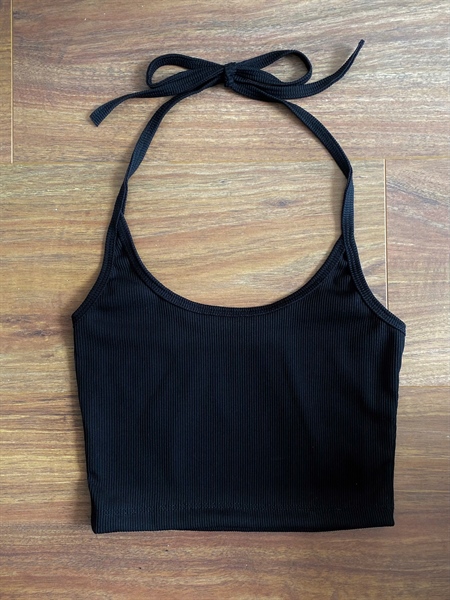 TWENTI Áo Yếm Nhung Tăm - ĐEN
