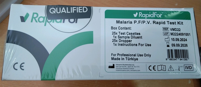 VMD22 Malaria P.F/P.V Rapid Test Kit (25 test/ hộp) - Vitrosens/ Thổ Nhĩ Kỳ