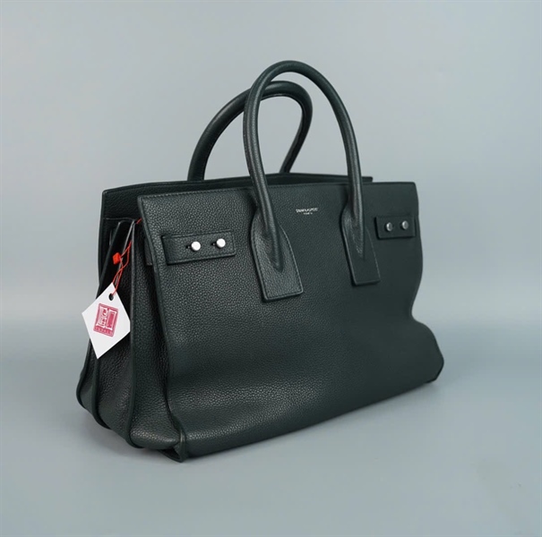 Túi YSL Handle xanh lá đậm kèm ví (GNR4649601218) sz34 (BMC) KG+