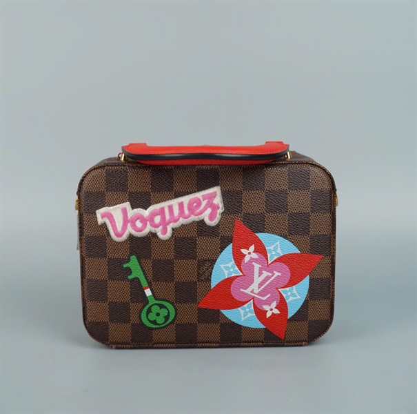 Túi LV Stories ô vuông nâu in hình (SN3148) sz16 (BMC) KG+