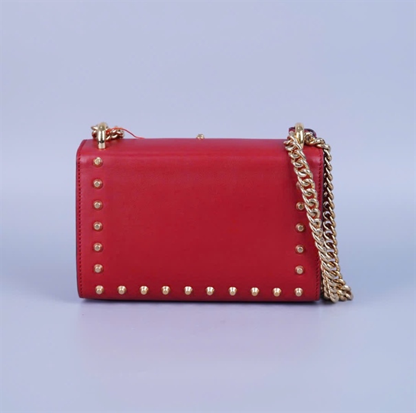 Túi GG Padlock đỏ đính ngọc trai có chìa khóa (432182525040) sz20 (BMC) KG+