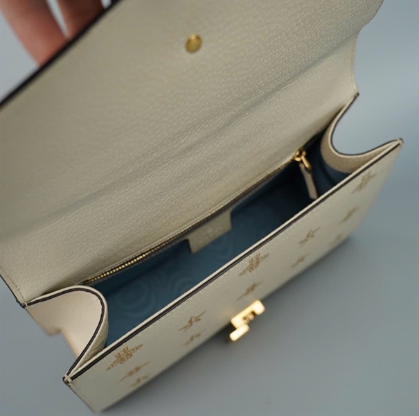 Túi GG Sylvie màu trắng kèm 2 strap (000926) sz24 (BMC) KG+